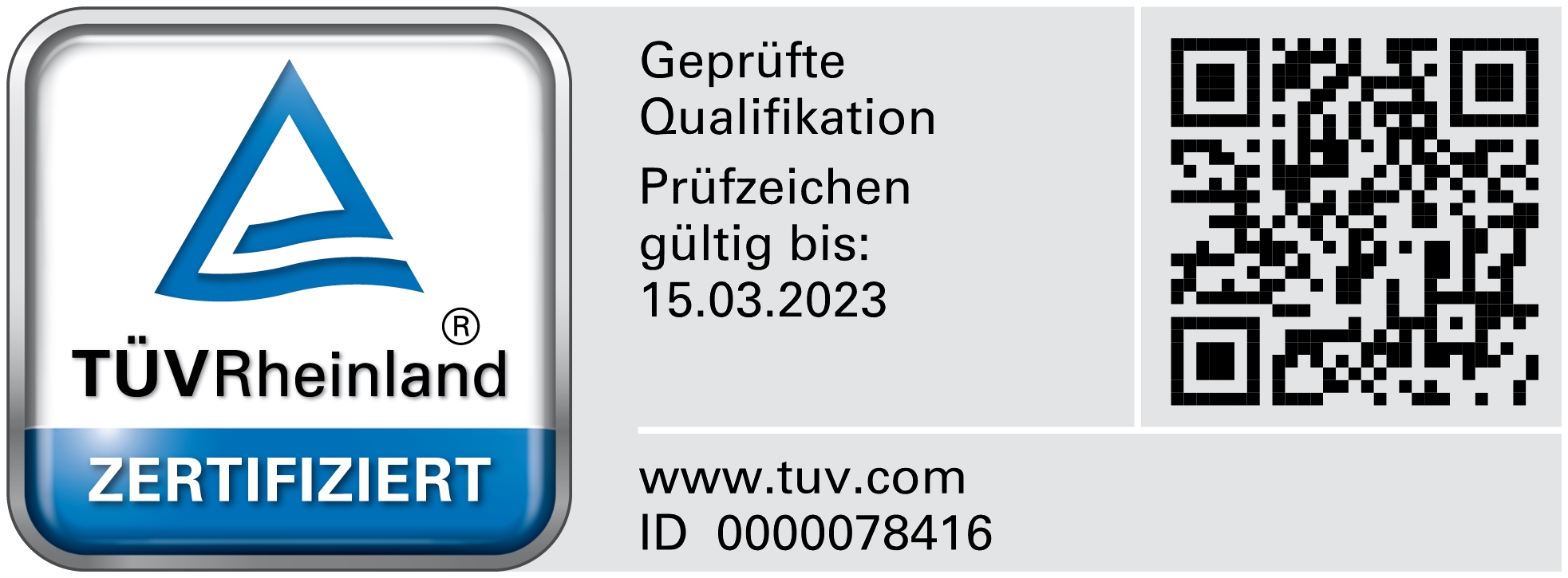 TÜV Rheinland Zertifizierung