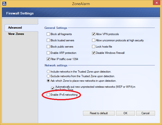 Enable IPv6 networking